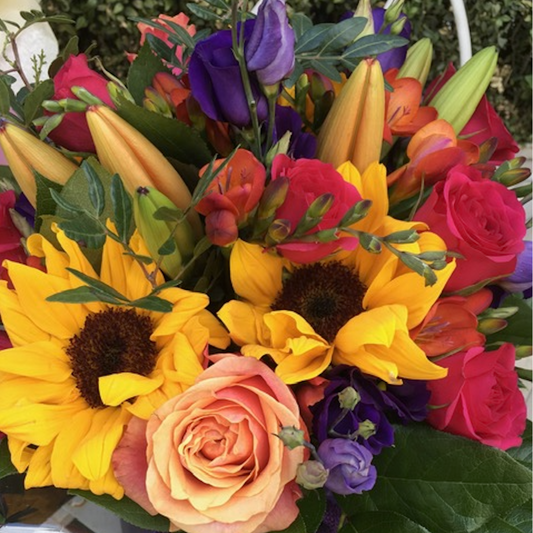 Crazy For You - Colourful Sunflower Bouquet